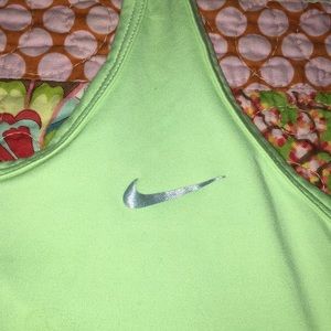 Neon green Dri-Fit tank.